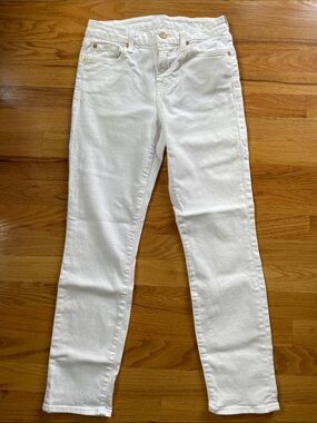 7 For All Mankind White Skinny Jeans
